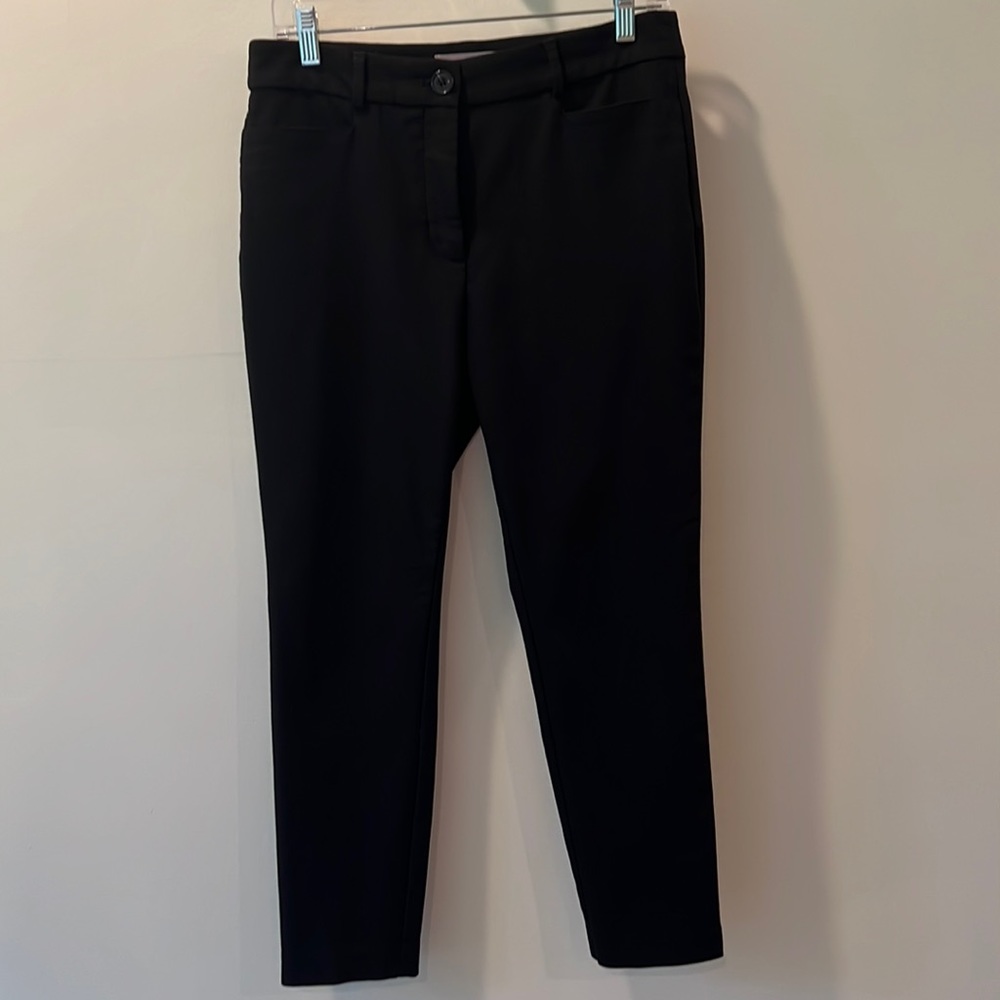 LOFT Sutton skinny cropped pant. Black. 8 petite.